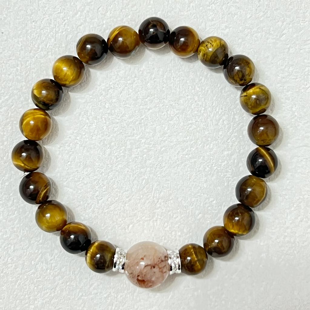 Tigerauge Stein Perlenarmbänder für Damen 8mm Runde Perlen Halbedelsteine Armreif DIY Schmuck Geschenke