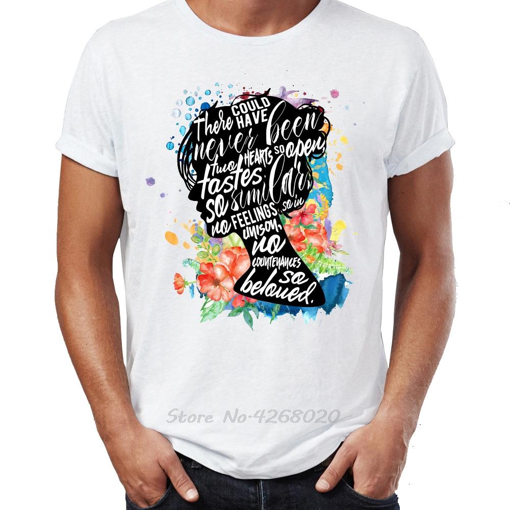 Mens T Shirt Jane Austen Pride And Prejudice Elizabeth And Darcy Anne Persuasion Literature Book Classics Artsy Cool Tees Tops S