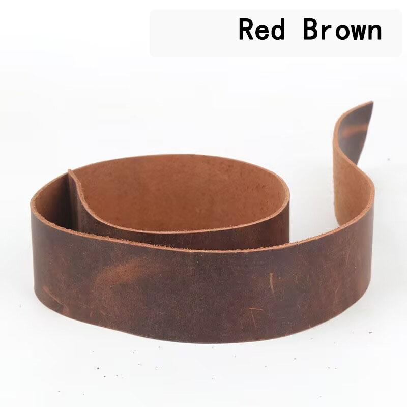 Head Layer: Crazy Horse Leather, Real Cowhide Leather, Leather Strap, Waist Belt, Handbag with Handle, 2mm Thick Handmade DIY Le