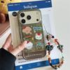 Plaid Scarf Design Case for iPhone 17, 16ProMax, 15, and 14 with Cat and Dog Theme.
