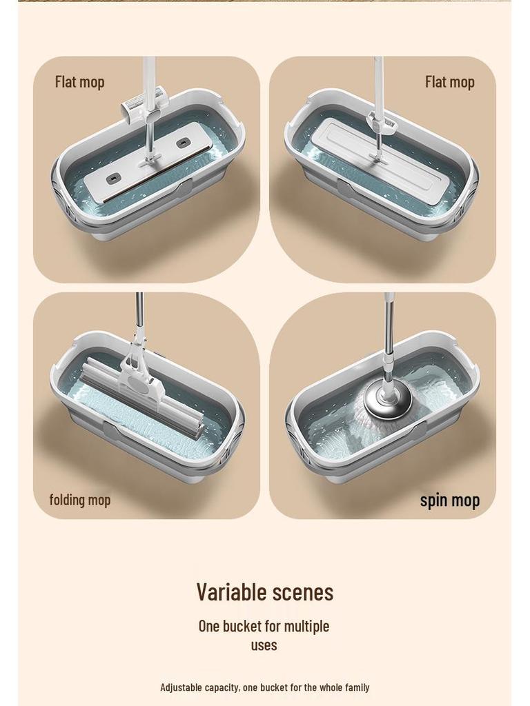 Collapsible Water Bucket for Mopping & Washing - Durable Plastic, Large Rectangular Design for Household & Car Cleaning