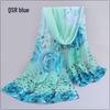 Women's Floral Silk Scarf: Spring & Autumn Sun Protection
