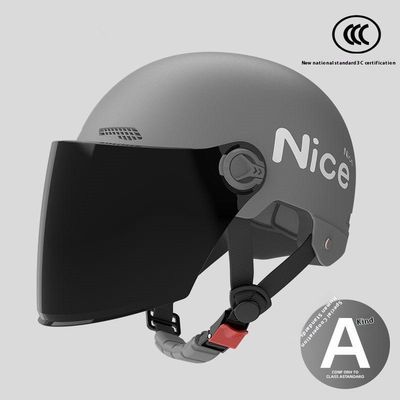 Electric Motorcycle Helmet Men's and Women's Battery Car Riding Sun Protection Summer Four Seasons Universal Helmet
