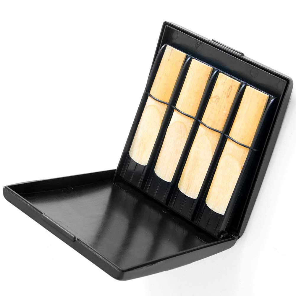 Acogedor Saxophone Reed Case, 8-Slot Storage Box, Anti-Slip Rope, Waterproof ABS Material, for Alto, Tenor, Soprano, and Baritone Saxophones