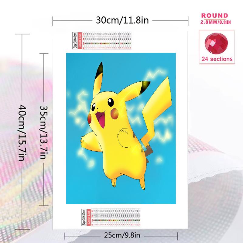 Sky Pikachu 100% Round Full Drill 5D DIY Diamond Painting Embroidery Cross Stitch Rhinestone Décor