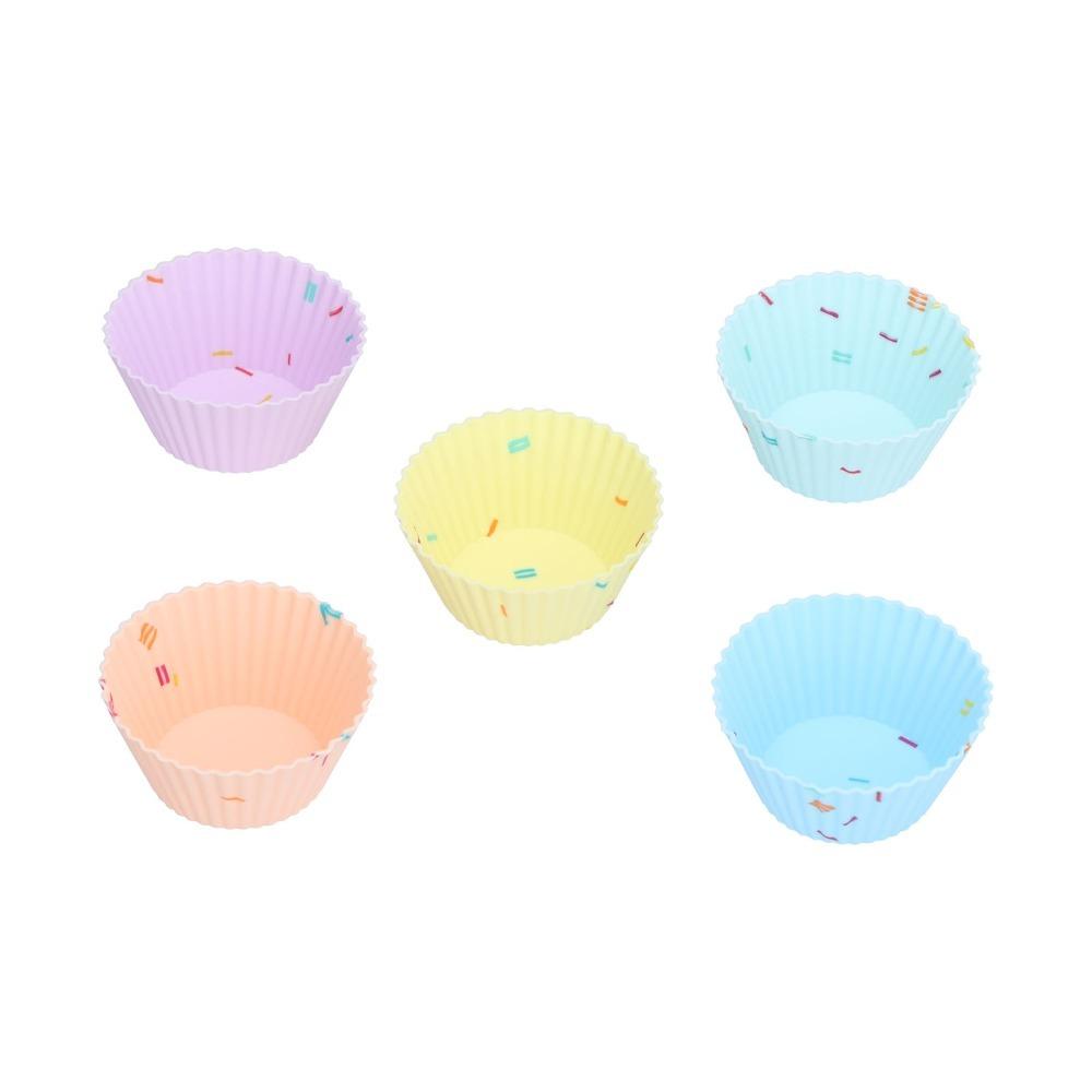 20pcs Silicone Material Silicone Cupcake Mold Non Stick Reusable Baking Cups Home Baking Round