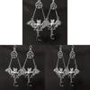 Gothic Style Alloy Earrings With Moon And Star Bat Design For Women
