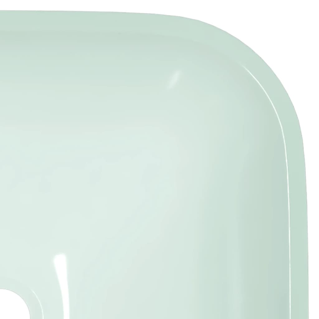 Glass Wash Basin 42 X 42 X 14 Cm White