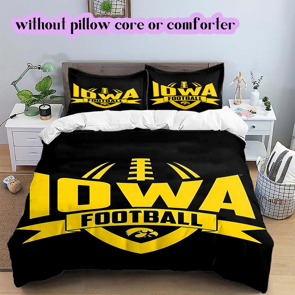 Rugby logoPattern Bedding Quilt Set Quilt Cover Pillowcase Home Decoration Birthday Gift (1 * duvet cover + 2 * pillowcase, without core)