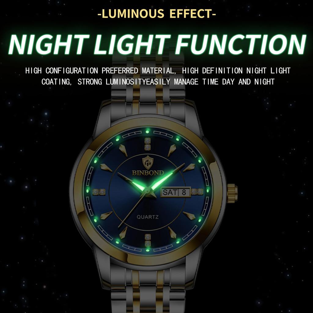 Fashion Ladies Quartz Wristwatch Luxury Stainless Steel Waterproof Women's Watch Luminous Women's Watches Original Clock