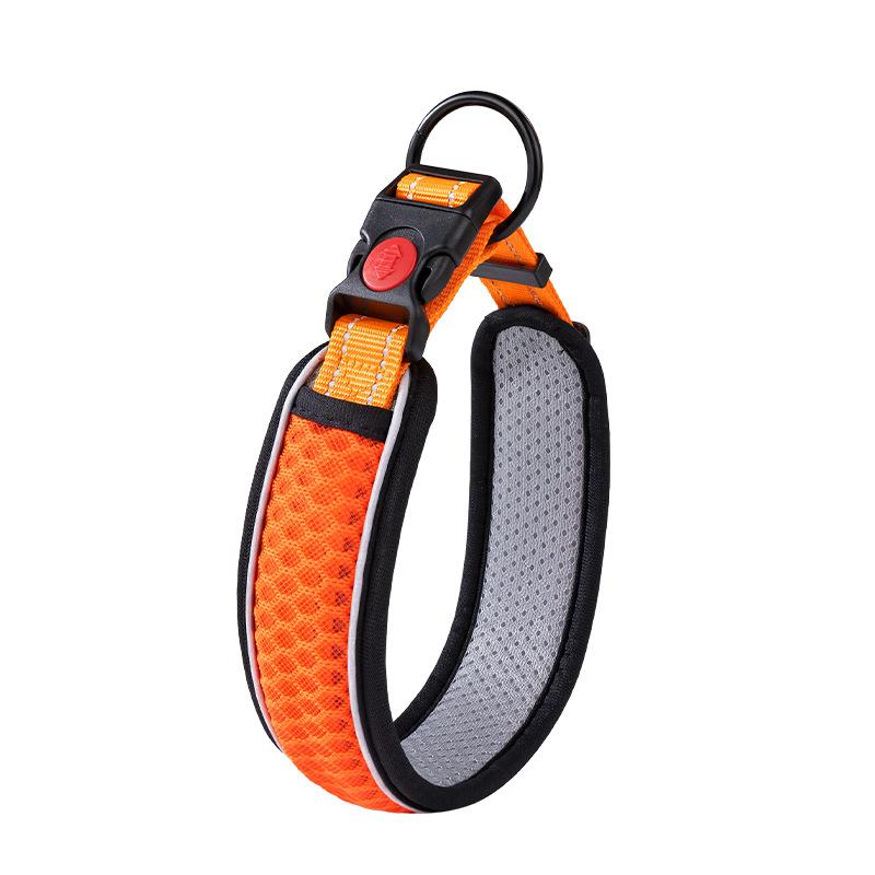 Pet Collar Neck Ring Neck Cover Dog Walking Chain Collar Pet Dog Ring Pet Supplies оранжевый