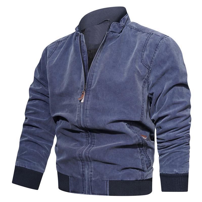 Spring and Autumn Men's Young and Middle-aged Jacket Top Men's Cotton Jacket Casual Tooling Large Size Jacket