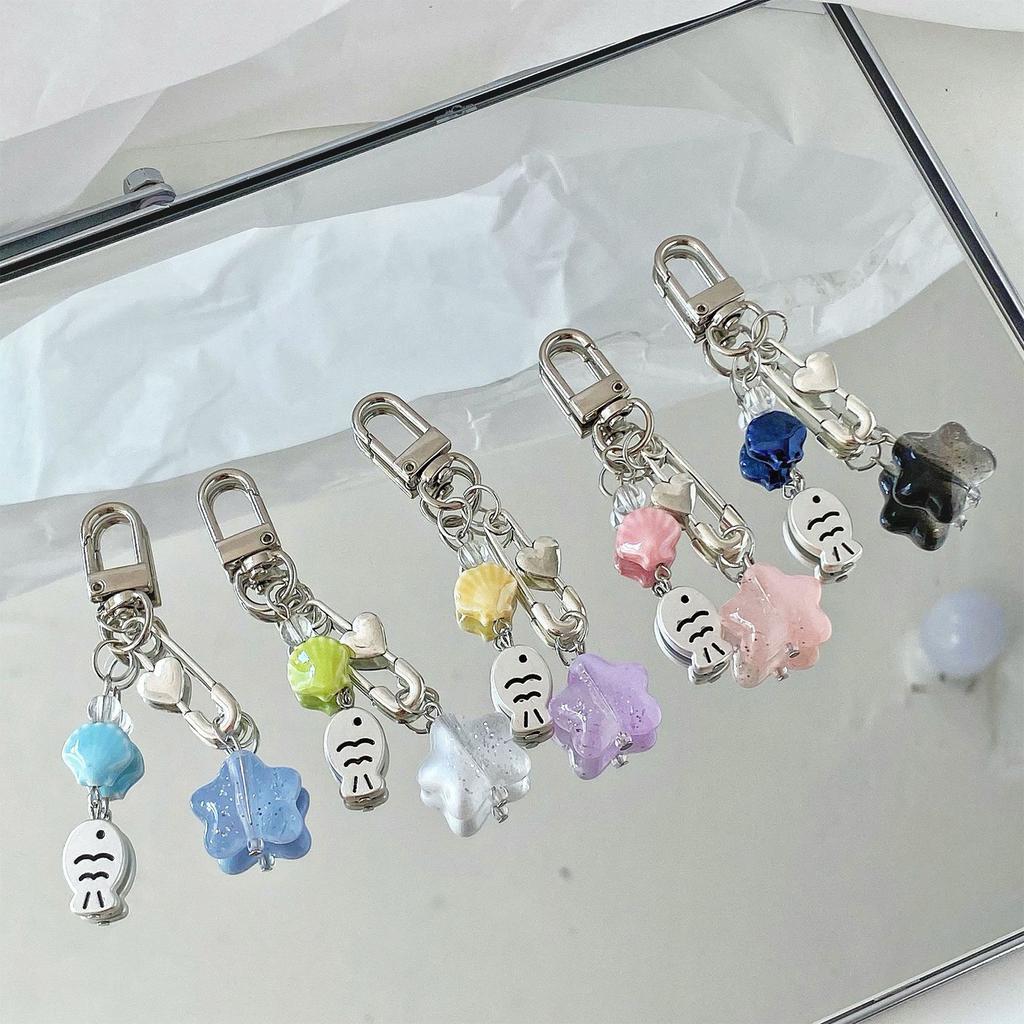 Summer Essential Phone Chain With Starfish And Shell Elements Phone Decoration Perfect For Fashionable Young Ladies