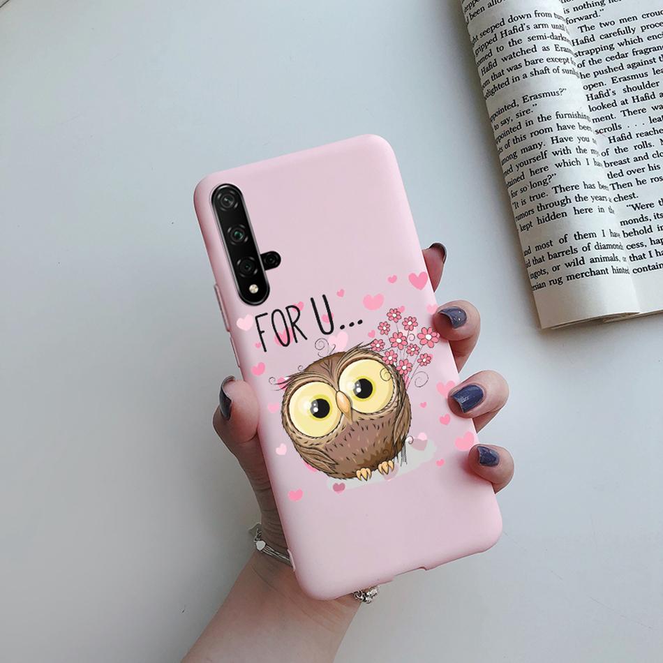 For Honor 20 Case Cartoons Love Heart TPU Funda For Huawei Honor 20 Pro Lite YAL-L21 YAL-L41 20S MAR-LX1H Back Cover Phone Case