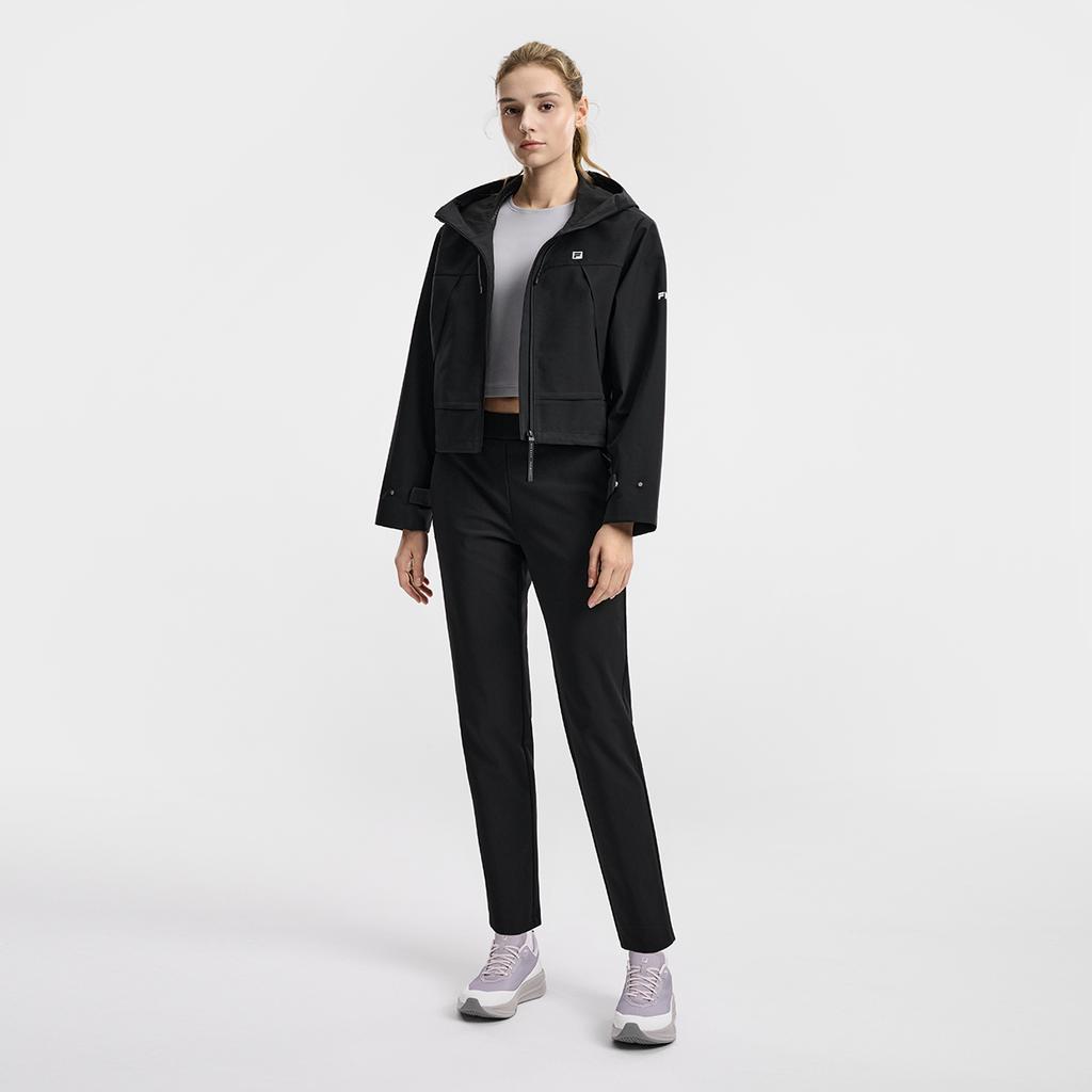 Fila Fitness Series Minimalist Fashion Classic Sports Training Casual Comfortable Versatile Short Loose Hooded Woven Jacket A11W611705FBK