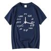 Men's T-shirt Cotton Blend Casual Funny Math Clock Print Summer Loose O-neck T Shirt for Men Short Sleeve Cool T-shirt Male