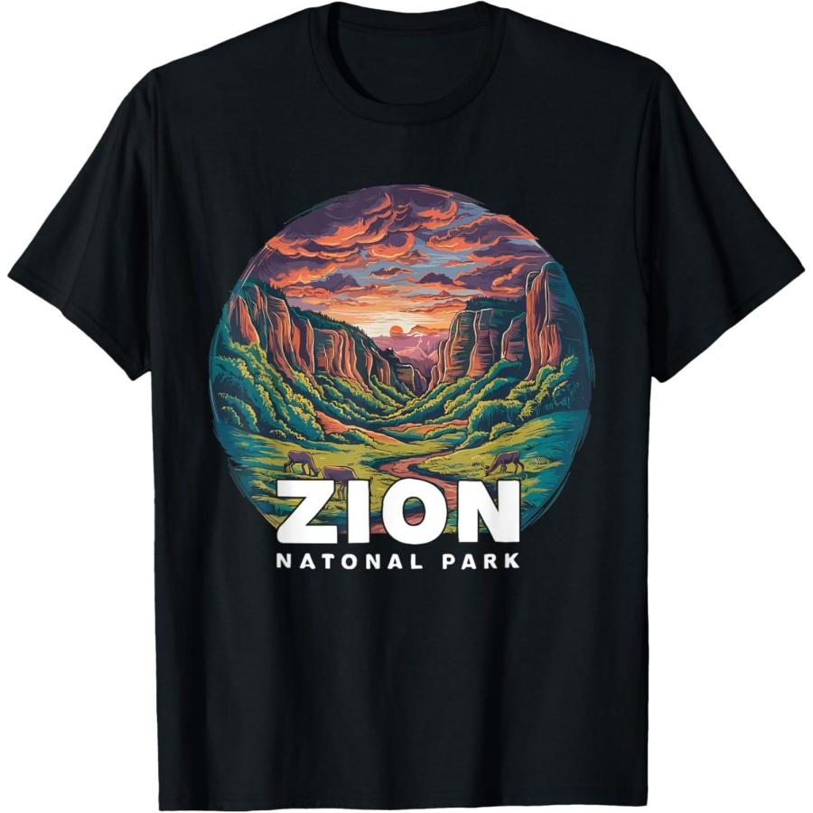 Vintage Zion National Park Utah Mount Zion Camping Hiking T-Shirt S