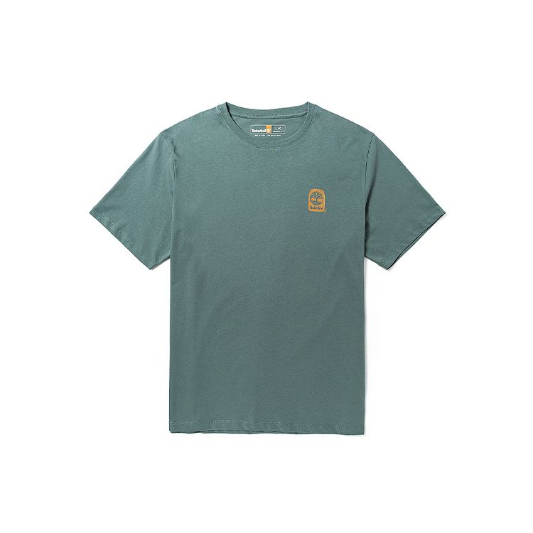 

Timberland Letter Pattern Printed Round Neck Short Sleeve T-Shirt Unisex Tops Balsam-Green A5UXU-392 XL