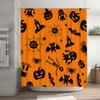 Halloween-Duschvorhang mit gruseligen Motiven für die Badezimmerdekoration während der Oktoberfeiern