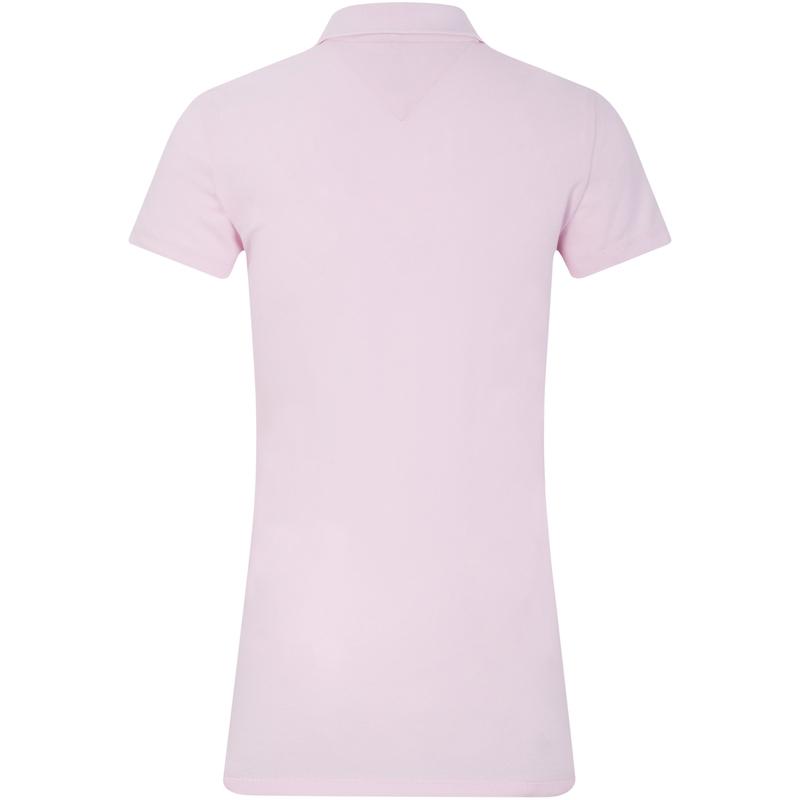 Tommy Hilfiger Plain Color Simple Commuter Micro-Stretch Short Sleeve Polo Shirt Women Tops 76J30738Z6