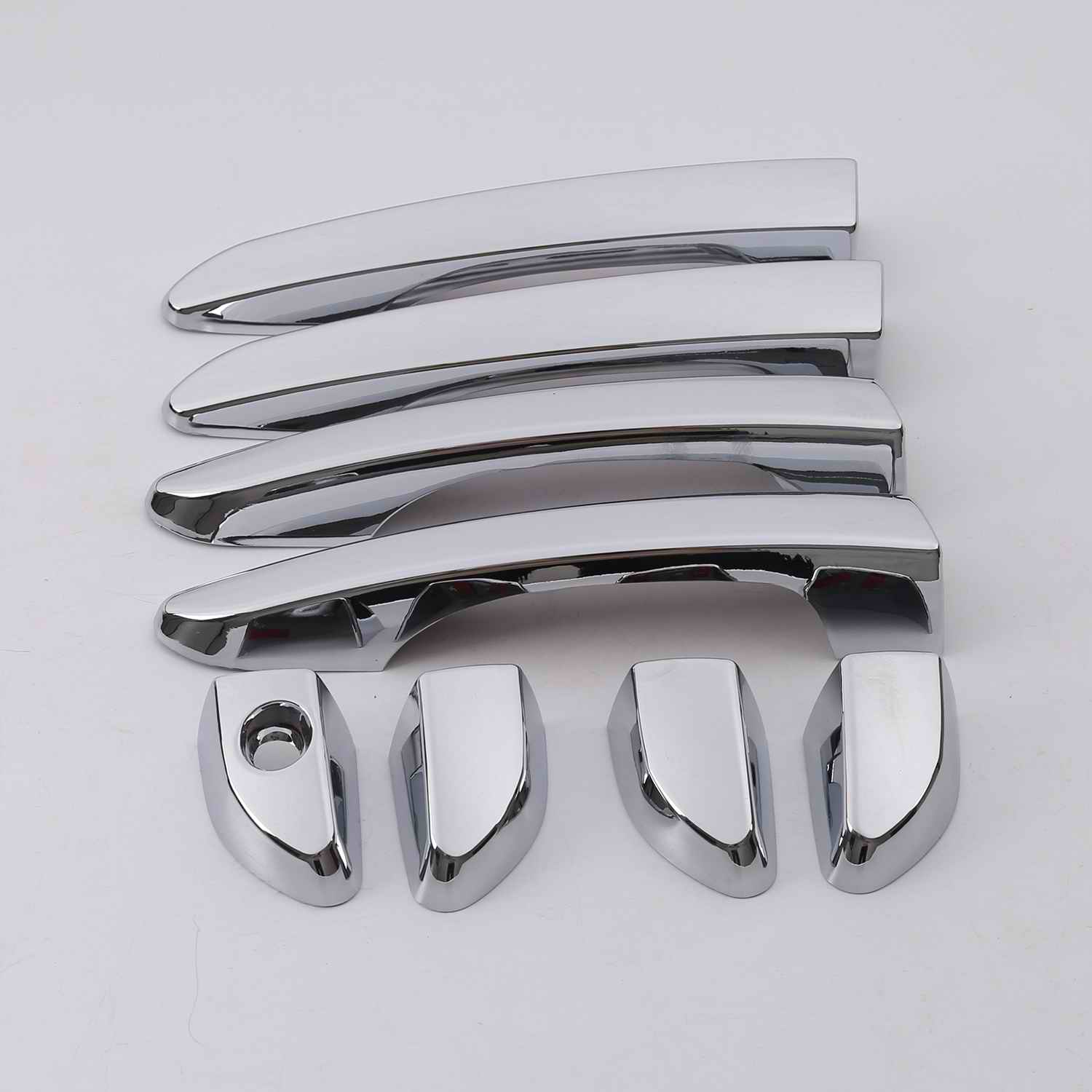 

For Hyundai KONA 2017 2018 ABS Carbon Fiber Door Handle Cap Cover Trims Sticker Car Styling Accessories Silver 1