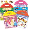 Non-Toxic New Children Reusable Scene Cute Stickers Diy Puzzle Sticker Games Books Cartoon Animal Learning Cognition Toys For Kids Gifts