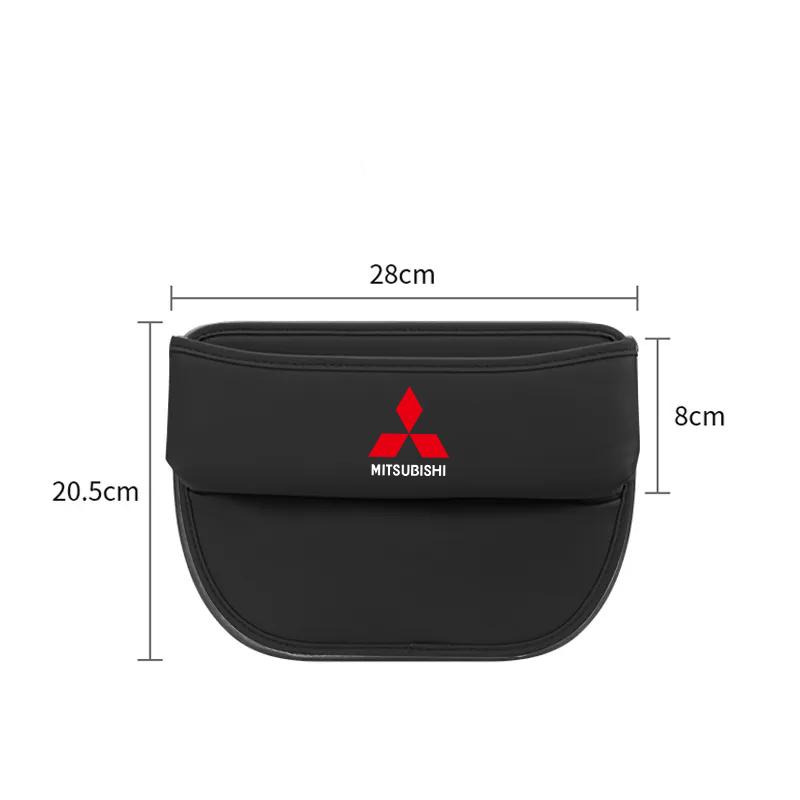 Auto Seat Gap Storage Box Leather Car Seat Organizer Holder for Mitsubishi Lancer ASX Outlander Pajero Evolution Car Accessories QC3