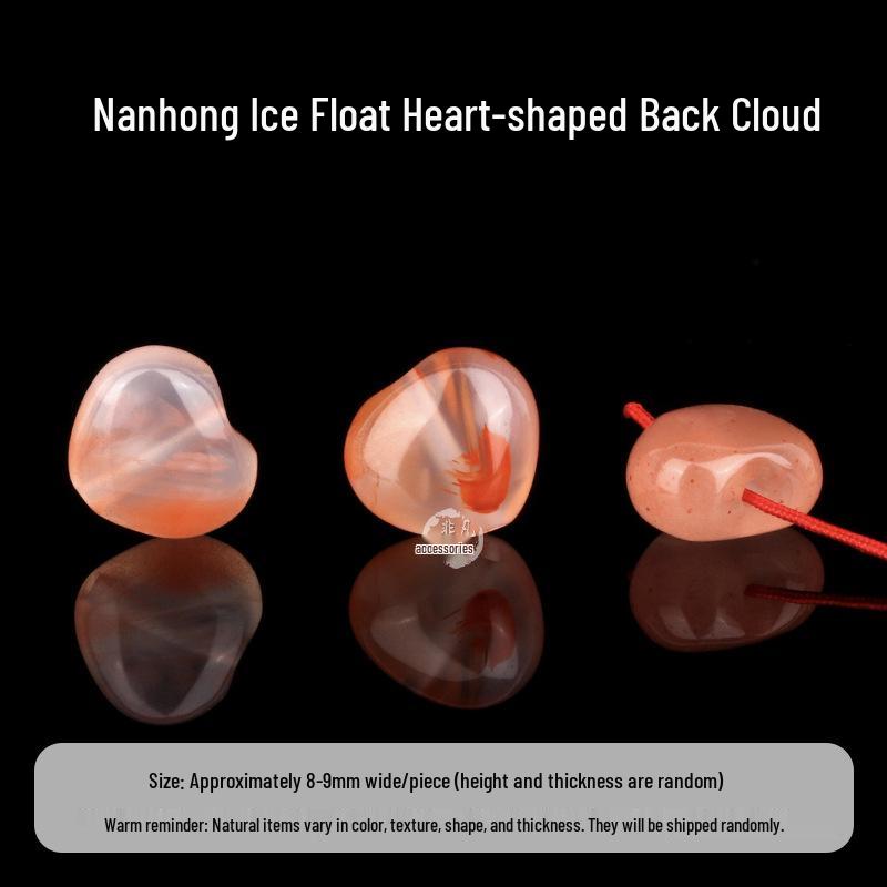 Heart-Shaped Natural Red Agate Loose Beads for DIY Bracelets and Necklaces