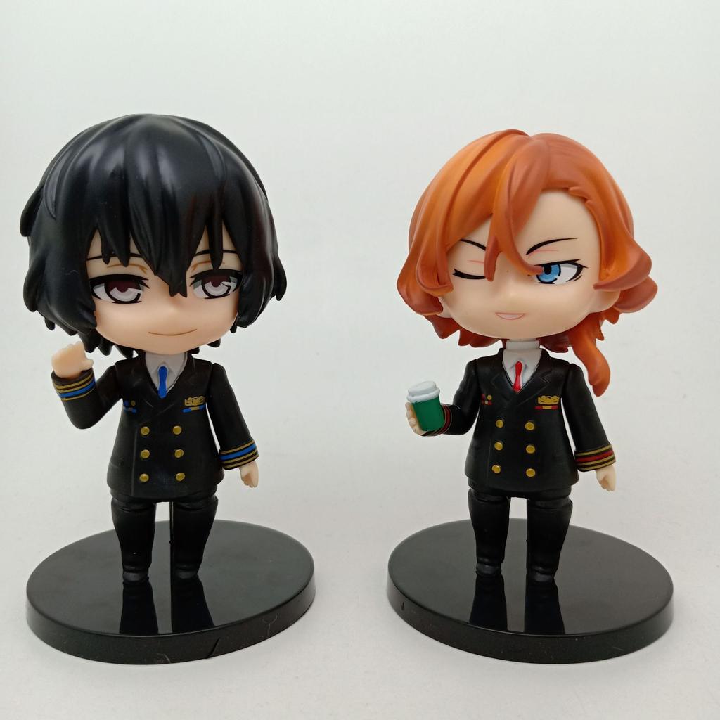 Bungo Stray Dogs Anime Figures Dazai Osamu Nakajima Atsushi Toy PVC Model Room Decor Collection for Gift