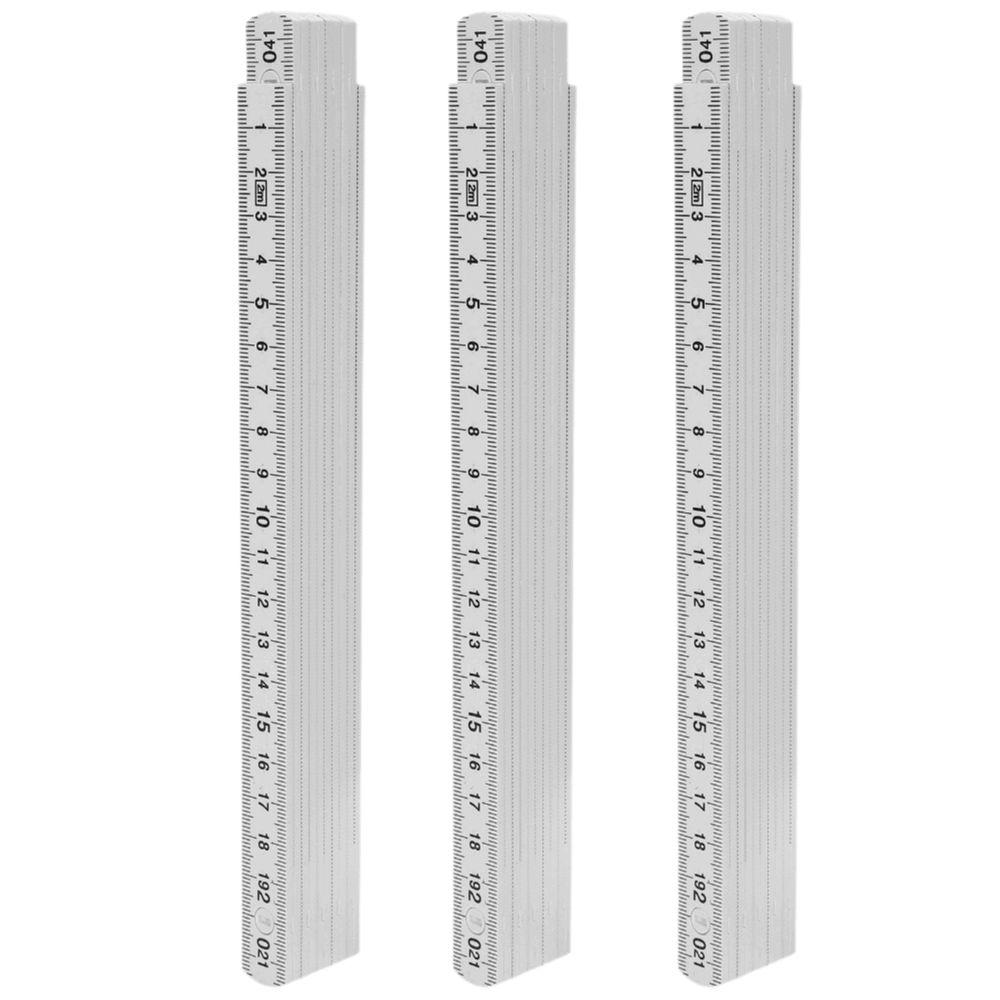 3PCS ABS Folding Carpenters Ruler Lightweight Foldable Ruler Durable Measuring Stick