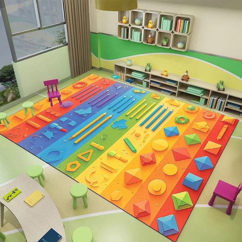 Cartoon Children Cute Room Dcor Floor Mat Non-slip Soft Carpets for Living Room Game Rugs for Bedroom Big Size Washable Carpet