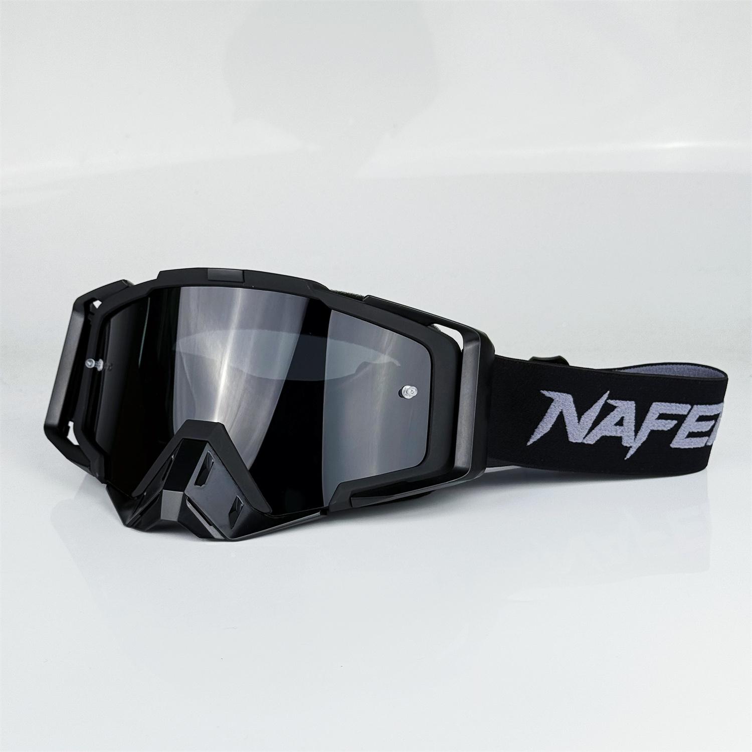 

NAFEIB New Motorcycle Glasses Motocross Safety HD Lenses Goggles Dirt Bike ATV Ski mtb Goggles MOTO Outdoor Cycling Sunglasses