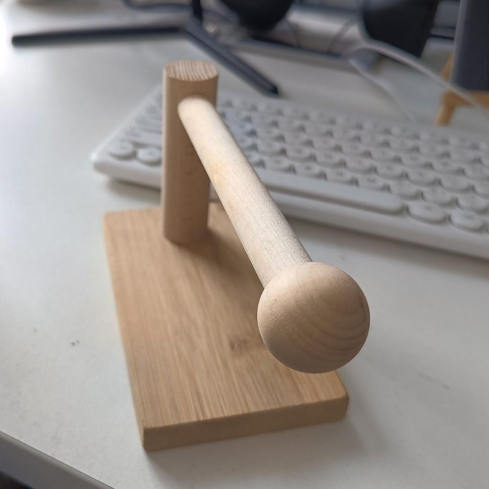 Bamboo Toilet Paper Holder Drill-Free Paper Roll Stand Modern Desktop Tissue Stand  Bathroom