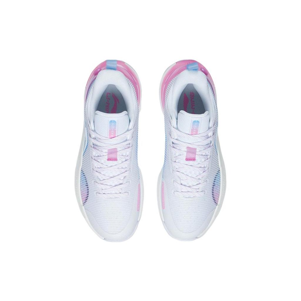 New LiNing YuShuai Retro South Beach Anti Slip Wear Resistant Low Top Basketball Shoes White Blue Pink ABPS031-2