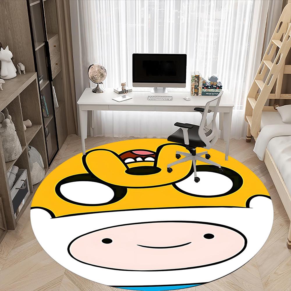 1pc Adventure Time Jake the Dog Office Round Area Rug, Under Office Chairs Bedroom Living Room Home Decor  A1022321