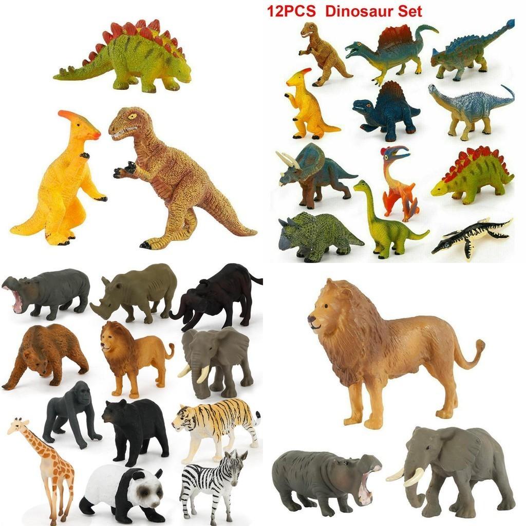 12pcs Kids Toys Small Plastic Figures Complete Sea Zoo Animal Safari Set For Learning Fun