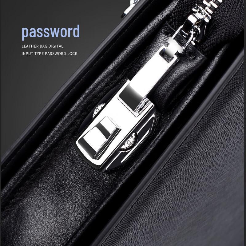 SCHWARZETIENNE Men's Leather Password Lock Clutch Bag