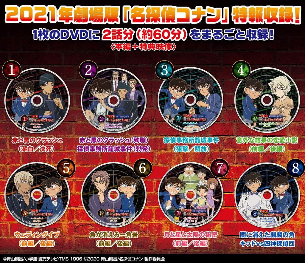 Detective Conan TV Anime Collection DVD Šokující pravdu odhalující FILE Collection Úplná kompletní 8 kusů cukrovinek/žvýkaček (Detektiv Conan)