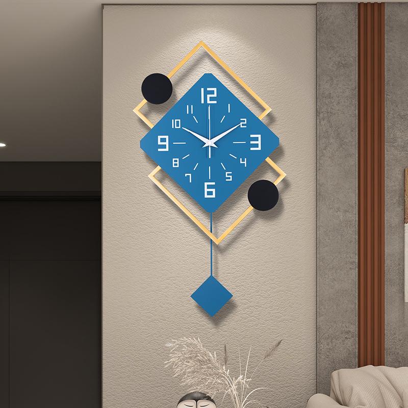 Wall Clock Living Room Light Luxury Creative Fashion Quartz Clock Modern Art Wall Hanging Non Punching Home Clock