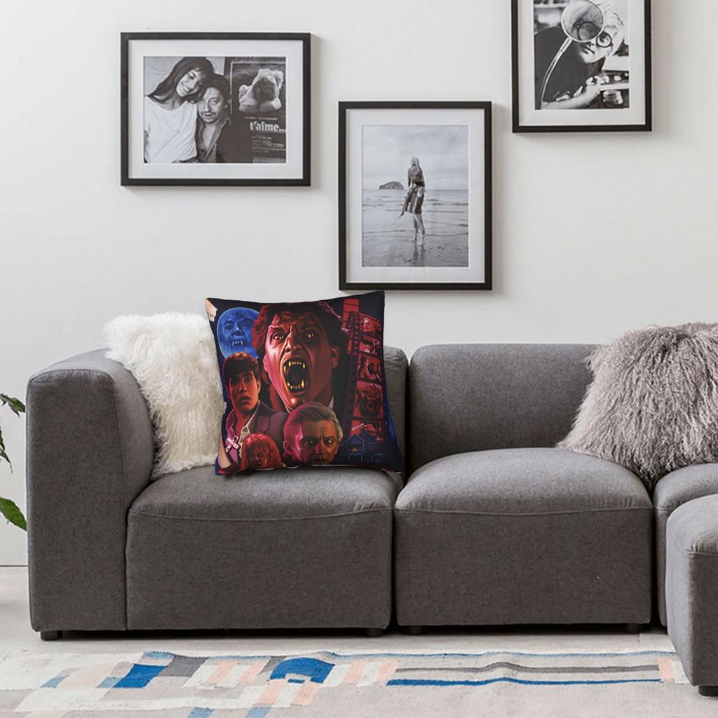 Horror Film Frighteds Nights Pillow Cover Kawaii Pillow Case For Living Room Sofa Comfy Cushion Cover Birthday Gift