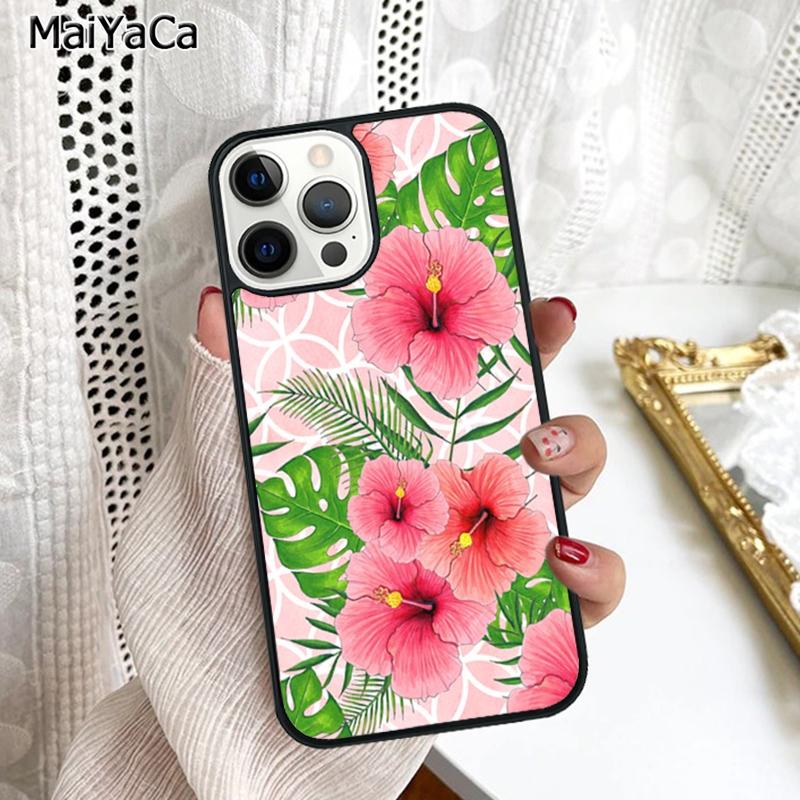 Butterflies Hibiscus Flowers Phone Case Cover For iPhone 17 Air 16 16e 15 plus 11 12 13 14 pro max shell coque