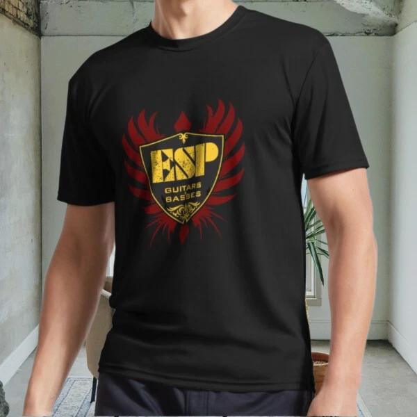 New madang ESP Guitars lon Active Logo Men s Black T shirt Funny Size S to 5XL L