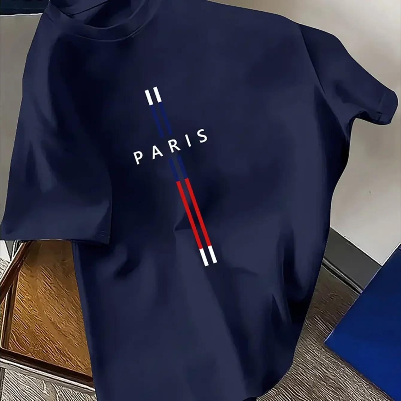 

Paris Letter Printed T Shirt Summer Women Men Summer Cotton Fashion Loose Casual Comfortable Short Sleeve T-shirt Tops Clothing S