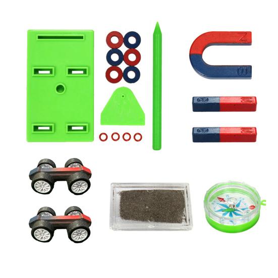 DIY Bar Ring Horseshoe Compass Magnets Set Science Experiment Tool Kids Toy
