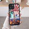 USA America Flag Thicken TPU Mobile Phone Case for iPhone 17 16 15 14 13 12 11 Air Pro Max Plus Colorful Cover