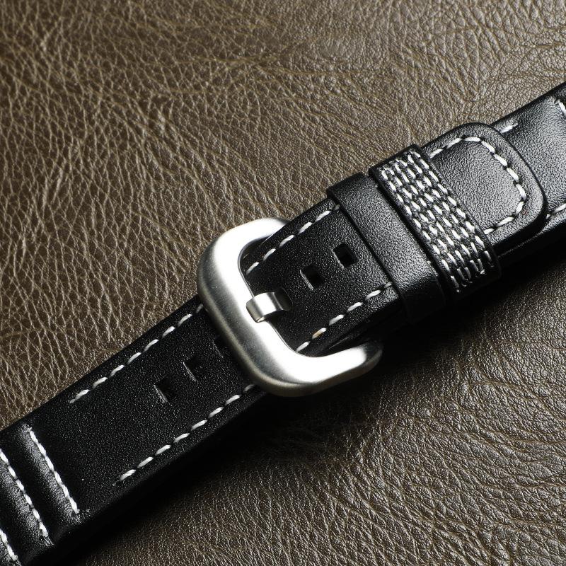 Seven Friday, Correa de Cuero Genuino Adecuada para 28 mm, Piel de Vaca de Primera Capa de Alto Valor, Pulsera Suave y Transpirable, Producto Nuevo.