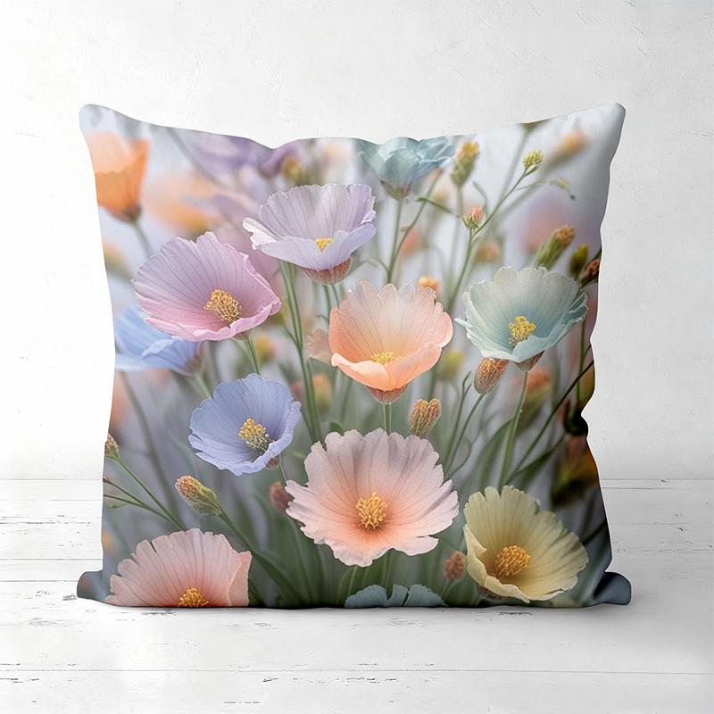 Floral Patterned Cushion Covers For Home Decoration Polyester pillowcase, sofa decorative cushion cov Headboard Pillow