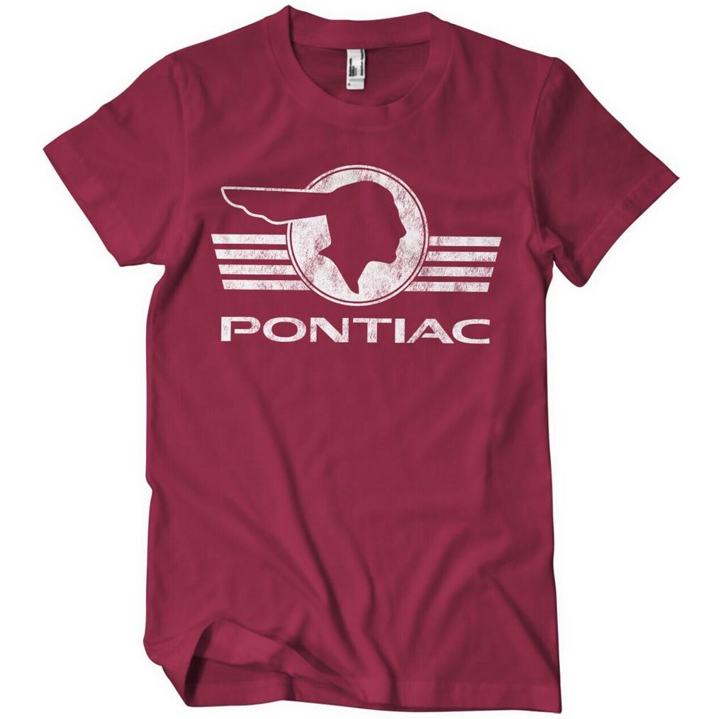 Maglietta da uomo con logo Pontiac retrò con licenza ufficiale S-5XL-