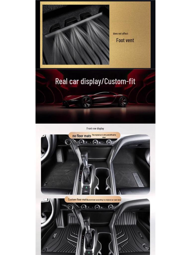 Partially Wrapped TPE Floor Mats for Mazda 3, CX-5, CX-4, CX-30, and Mazda 6