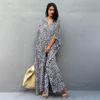 Leopard Print Long Cardigan Loose Large Size Beach Sunscreen Jacket Bikini Blouse
